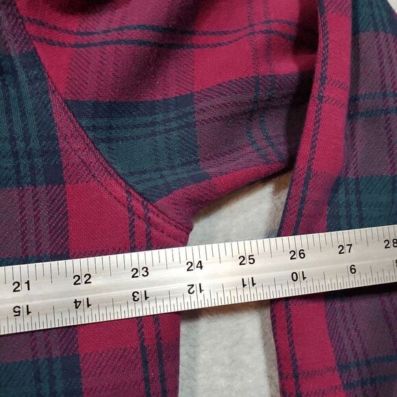 Land End Shirt Mens XL Red Rugby Plaid Polo Golf Performance Slit Vintage - Picture 3 of 8